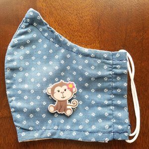 Face Mask ADULT Removable Cheeky Monkey